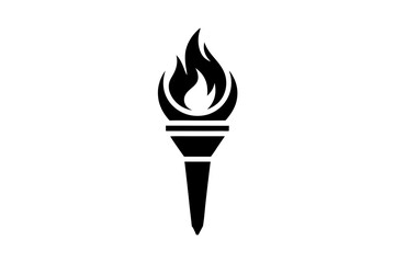 Modern Torch Flame Logo Icon Vector Template Illustration

