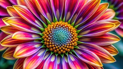 Close-up of a colorful flower with intricate details on its center, floral details, close-up flowers, botanical, flowers