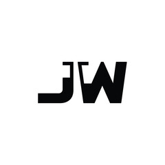 JW monogram logo design letter text name symbol monochrome logotype alphabet character simple logo