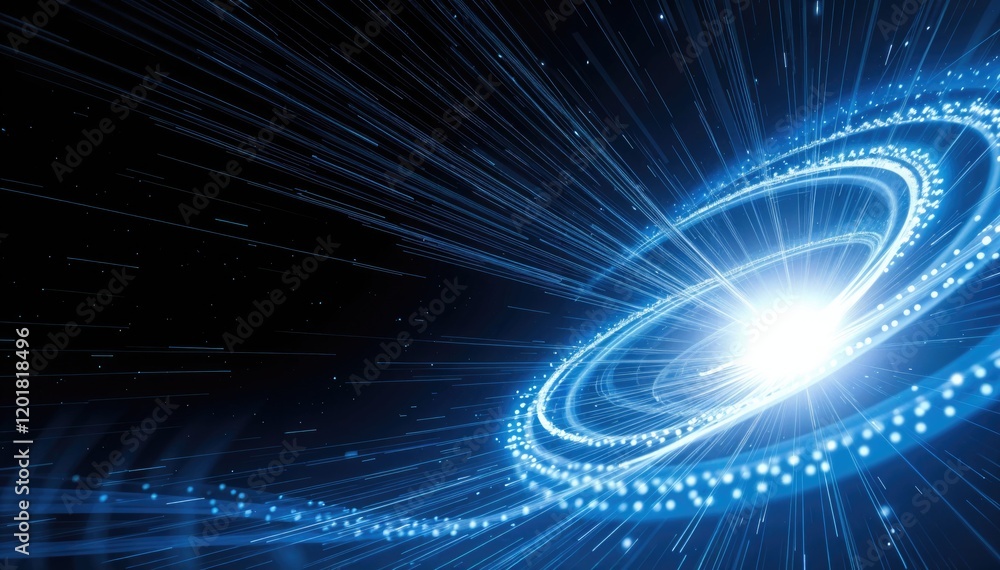 Aufkleber abstract swirling light burst radiating energy and dynamism technology speed cosmic themes
