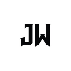 JW monogram logo design letter text name symbol monochrome logotype alphabet character simple logo