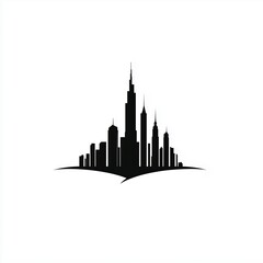 Fototapeta premium Stylish real estate logo symbolizing modern architecture and urban expertise