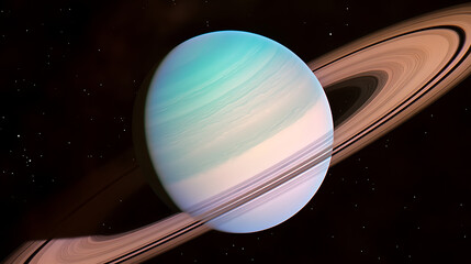 A close-up of Saturn and its rings, captured in stunning detail