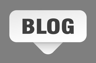 blog sticker. blog sign isolated on gray background