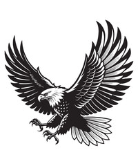 Obraz premium Eagle Silhouette, Vector Design