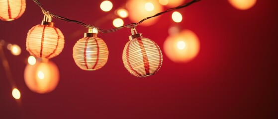 Obraz premium Festive Lights Illuminating Nighttime Atmosphere