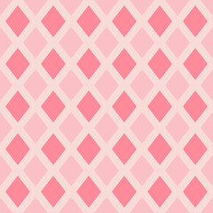 Seamless geometric diamond pattern background, pink vintage simple vector illustration design for wallpaper, wrapping, textile, backdrop