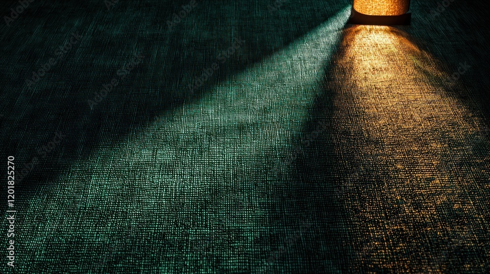 Aufkleber abstract interplay of golden light and teal shadows on textured surface creating a captivating visua