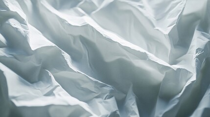 Obraz premium Abstract Crumpled White Paper Texture with Soft Lighting for Background and Design Elements