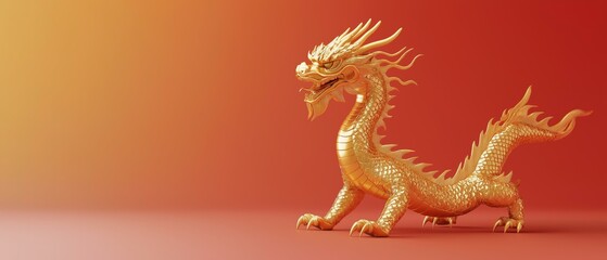 Fototapeta premium Dragon Statue, Symbol of Culture and Mythology