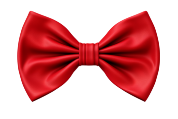 Red Satin Bow Tie with Smooth Texture