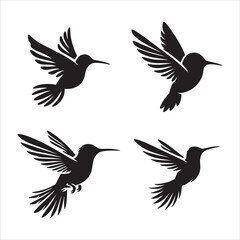 Hummingbird Hovering silhouette 