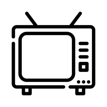 recommend clip art: Icon Television Screen With Style Outline