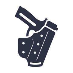 Gun Holster Silhouette Vector Design.