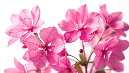 Delicate Pink Flowers, Translucent Petals, Soft Background