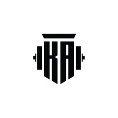 Ka monogram logo design letter text name symbol monochrome logotype alphabet character simple logo