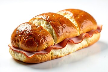 Delicious Kaiser Roll with Ham - Gourmet Food Photography