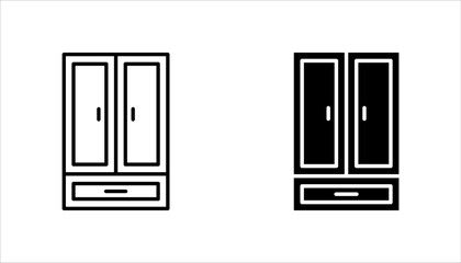 Cupboard icon set. Vector illustration for websites, web design, mobile app, info graphic on white background.