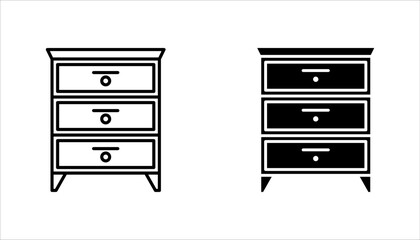Cupboard icon set. Vector illustration for websites, web design, mobile app, info graphic on white background.