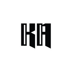 Ka monogram logo design letter text name symbol monochrome logotype alphabet character simple logo