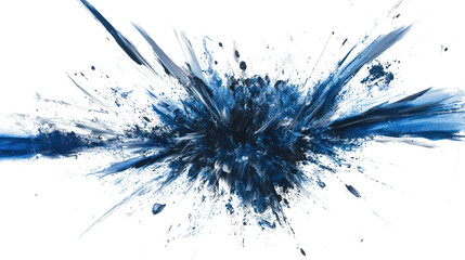 An abstract explosion of blue hues, emphasizing energy and movement. Ideal for graphics, digital art, and modern design projects.