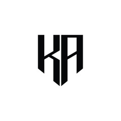 Ka monogram logo design letter text name symbol monochrome logotype alphabet character simple logo