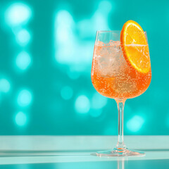 Spritz cocktail and teal color