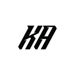 Ka monogram logo design letter text name symbol monochrome logotype alphabet character simple logo