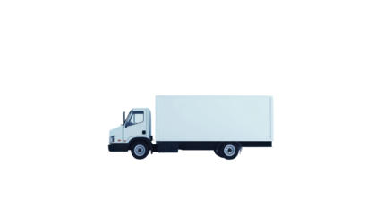 A sleek, modern delivery truck in motion, symbolizing reliable logistics services. Ideal for transportation and logistics-related themes and projects.