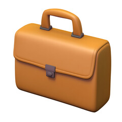 Sleek Orange Briefcase: Ready for Business!