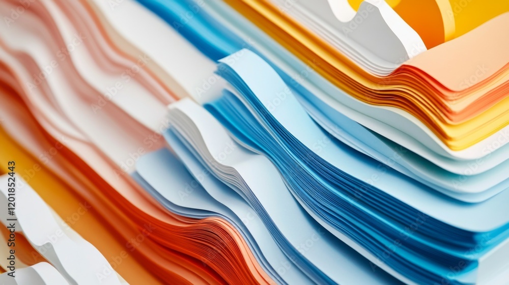 Poster a close-up of a d stacked column graph with multiple layers and segments, illustrating a breakdown o