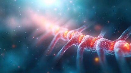 Microscopic study of dna helix structure laboratory scientific visualization digital environment abstract concept