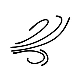 Hand drawn black Swirl line 