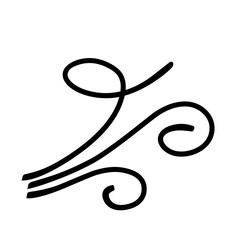 Hand drawn black Swirl line 