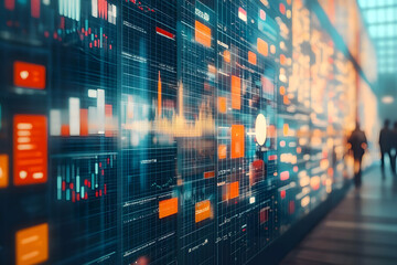 A collection of graphs and analytics data visualizing social media activity over time, presenting key insights and trends. Generative AI