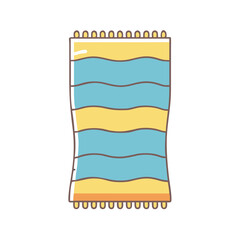 beach towel icon, beach towel vector illustration-simple illustration of beach towel, perfect for beach towel logos and icons