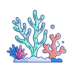 coral reef icon, coral reef vector illustration-simple illustration of coral reef, perfect for coral reef logos and icons