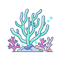 coral reef icon, coral reef vector illustration-simple illustration of coral reef, perfect for coral reef logos and icons