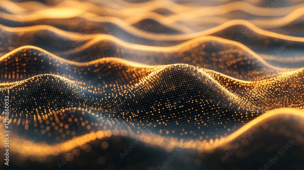 Aufkleber a detailed shot of a d line graph illustrating stock market performance, with golden lines and data 