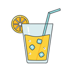 ice cold lemonade icon, ice cold lemonade vector illustration-simple illustration of ice cold lemonade, perfect for ice cold lemonade logos and icons