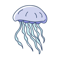jellyfish icon, jellyfish vector illustration-simple illustration of jellyfish, perfect for jellyfish logos and icons