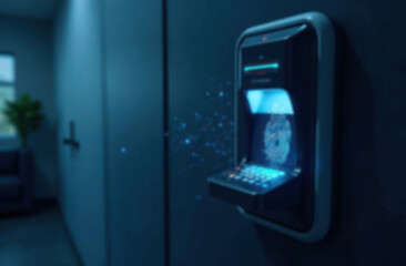 fingerprint scanning - digital biometric security system, data protection, access