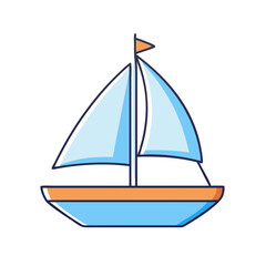 sailboat icon, sailboat vector illustration-simple illustration of sailboat, perfect for sailboat logos and icons