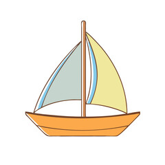 sailboat icon, sailboat vector illustration-simple illustration of sailboat, perfect for sailboat logos and icons