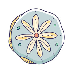 sand dollar icon, sand dollar vector illustration-simple illustration of sand dollar, perfect for sand dollar logos and icons