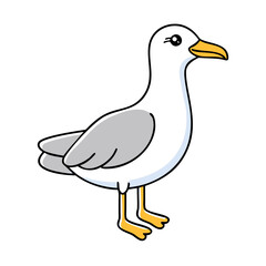 seagull icon, seagull vector illustration-simple illustration of seagull, perfect for seagull logos and icons