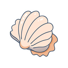 seashell icon, seashell vector illustration-simple illustration of seashell, perfect for seashell logos and icons