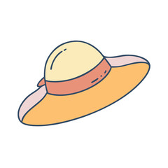 sun hat icon, sun hat vector illustration-simple illustration of sun hat, perfect for sun hat logos and icons