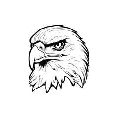a drawing of a eagle head tattoo