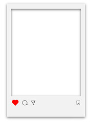 Instagram Portrait Post Mockup - Polaroid Photo Frame with drop shadow effect